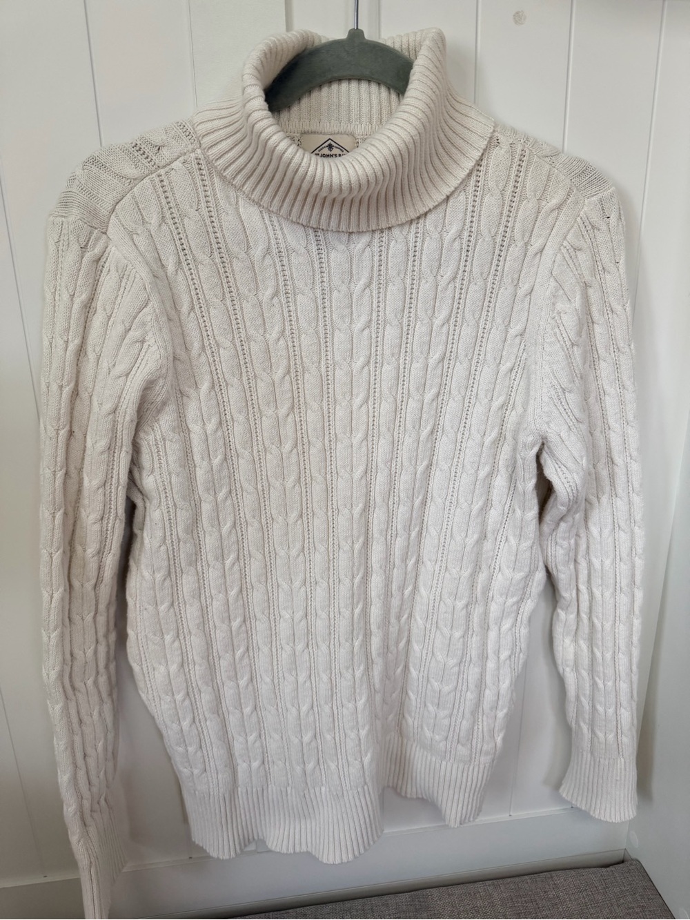 Fisherman Coastal Gilmore Girl Core Cream Cable Knit Turtleneck Sweater